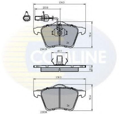 Комплект тормозных колодок, дисковый тормоз COMLINE CBP1885