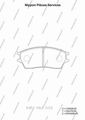 Комплект тормозных колодок, дисковый тормоз NPS BP2010