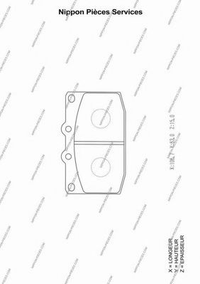 Комплект тормозных колодок, дисковый тормоз NPS M360A29