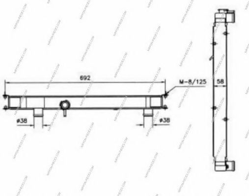 Радиатор, охлаждение двигателя NPS 734205