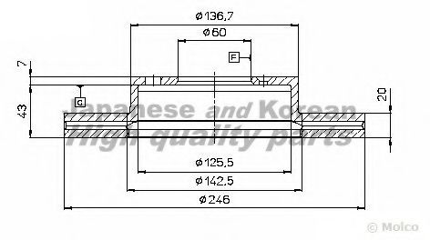 Тормозной диск ASHUKI 0990-1108