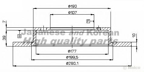 Тормозной диск ASHUKI 0990-3008