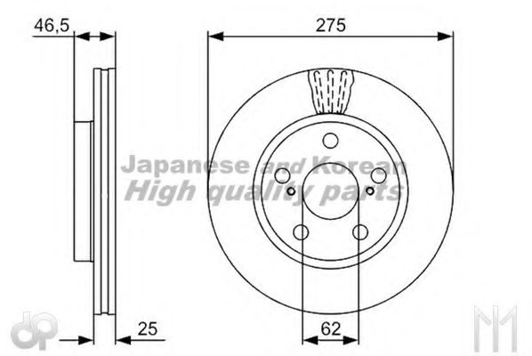 Тормозной диск ASHUKI 0990-4612