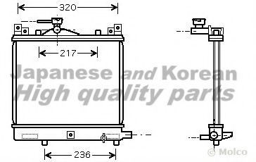 Радиатор, охлаждение двигателя ASHUKI K453-35