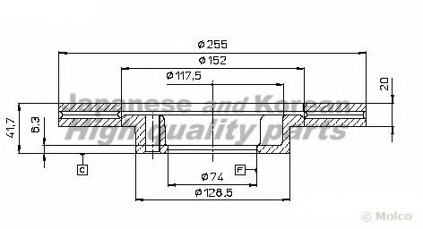 Тормозной диск ASHUKI T602-98