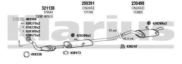 Система выпуска ОГ KLARIUS 630361E