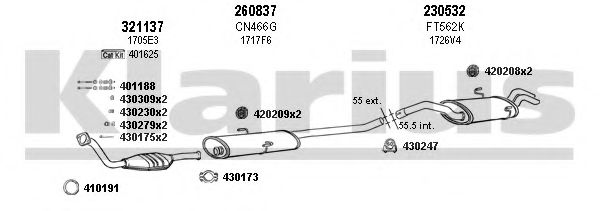 Система выпуска ОГ KLARIUS 630643E