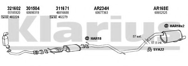 Система выпуска ОГ KLARIUS 030301U