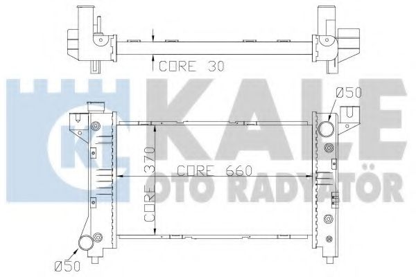 Радиатор, охлаждение двигателя KALE OTO RADYATÖR 355700