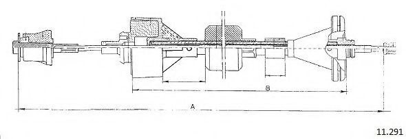 Трос, управление сцеплением CABOR 11291