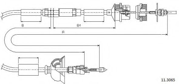 Трос, управление сцеплением CABOR 11.3065