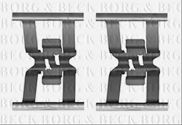 Комплектующие, колодки дискового тормоза BORG & BECK BBK1602