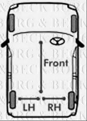 Трос, стояночная тормозная система BORG & BECK BKB1255