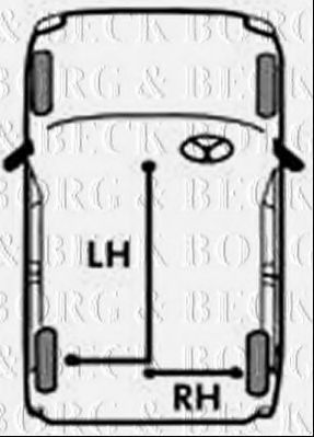 Трос, стояночная тормозная система BORG & BECK BKB1923
