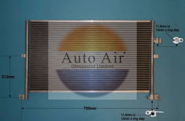 Конденсатор, кондиционер AUTO AIR GLOUCESTER 16-1132