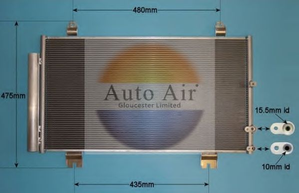 Конденсатор, кондиционер AUTO AIR GLOUCESTER 16-9667
