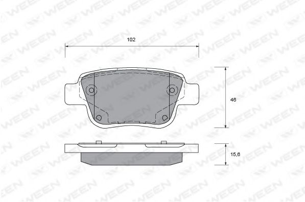 Комплект тормозных колодок, дисковый тормоз WEEN 151-2307