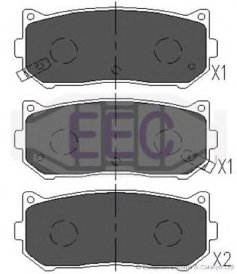 Комплект тормозных колодок, дисковый тормоз EEC BRP1101