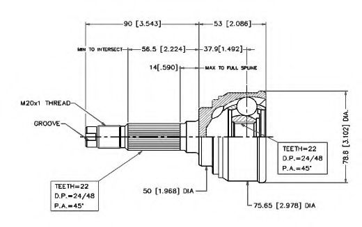 Шарнирный комплект, приводной вал VEMA 18517