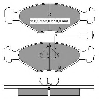 Комплект тормозных колодок, дисковый тормоз VEMA 832250