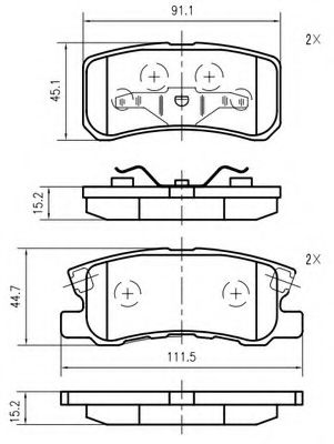 Комплект тормозных колодок, дисковый тормоз VEMA K641500