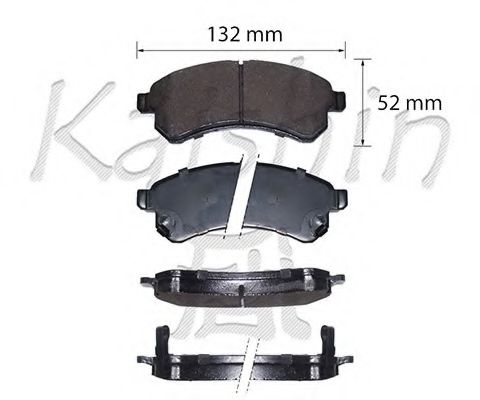 Комплект тормозных колодок, дисковый тормоз KAISHIN D10209