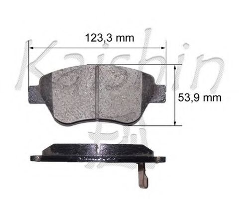 Комплект тормозных колодок, дисковый тормоз KAISHIN D11227