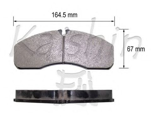 Комплект тормозных колодок, дисковый тормоз KAISHIN D1290