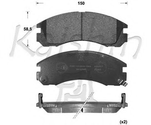 Комплект тормозных колодок, дисковый тормоз KAISHIN FK6039