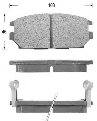 Комплект тормозных колодок, дисковый тормоз KAISHIN D6049
