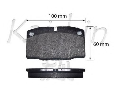 Комплект тормозных колодок, дисковый тормоз KAISHIN D7057