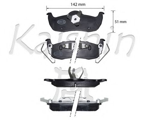 Комплект тормозных колодок, дисковый тормоз KAISHIN FK1313