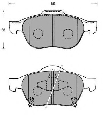 Комплект тормозных колодок, дисковый тормоз KAISHIN FK2236