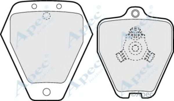 Комплект тормозных колодок, дисковый тормоз APEC braking PAD1027
