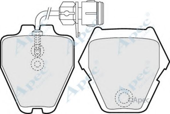 Комплект тормозных колодок, дисковый тормоз APEC braking PAD1161