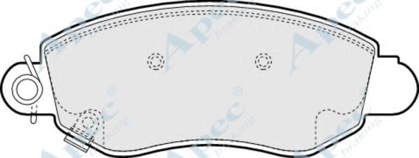 Комплект тормозных колодок, дисковый тормоз APEC braking PAD1167