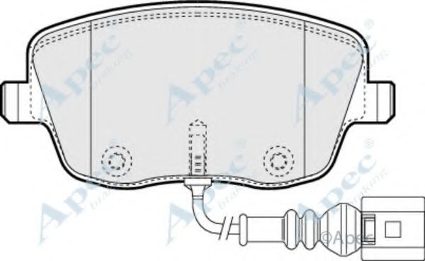 Комплект тормозных колодок, дисковый тормоз APEC braking PAD1252