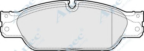 Комплект тормозных колодок, дисковый тормоз APEC braking PAD1456