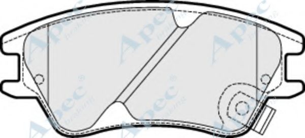 Комплект тормозных колодок, дисковый тормоз APEC braking PAD1474
