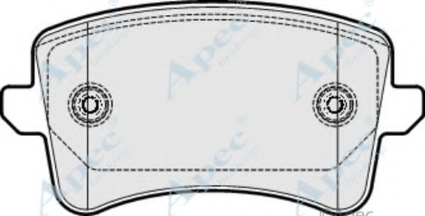 Комплект тормозных колодок, дисковый тормоз APEC braking PAD1655