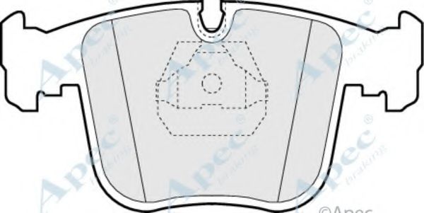 Комплект тормозных колодок, дисковый тормоз APEC braking PAD819