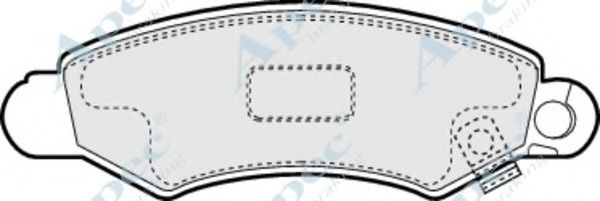 Комплект тормозных колодок, дисковый тормоз APEC braking PAD1094
