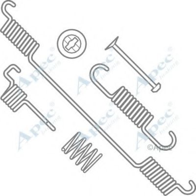 Комплектующие, тормозная колодка APEC braking KIT764