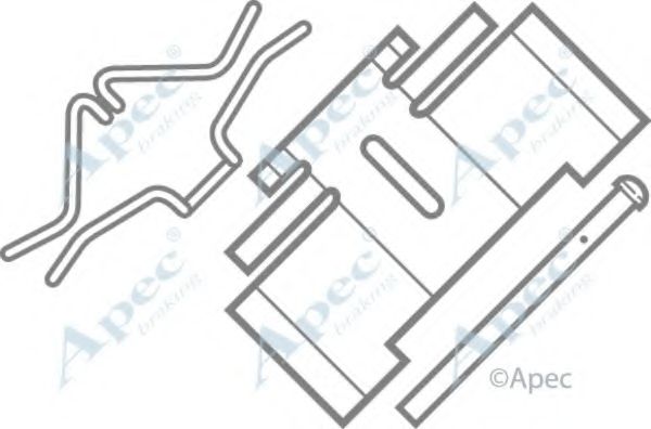Комплектующие, тормозные колодки APEC braking KIT229
