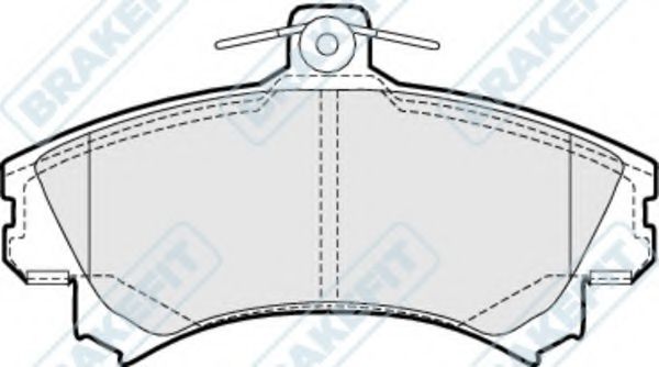 Комплект тормозных колодок, дисковый тормоз APEC braking PD3298