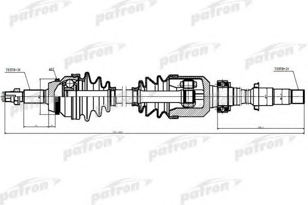 Приводной вал PATRON 806272