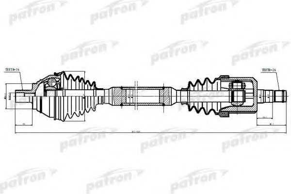 Приводной вал PATRON PDS6877