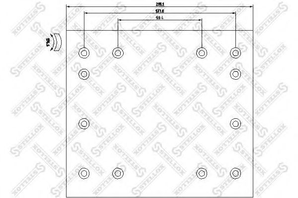 Комплект тормозных башмаков, барабанные тормоза STELLOX 85-00993-SX