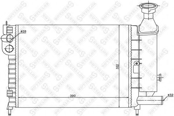 Радиатор, охлаждение двигателя STELLOX 10-25670-SX