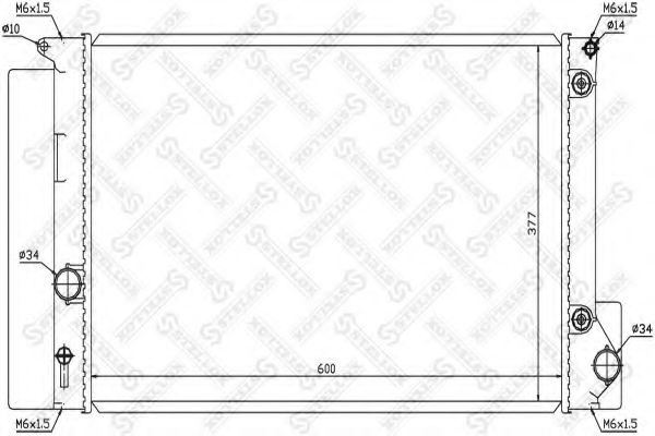 Радиатор, охлаждение двигателя STELLOX 10-26363-SX